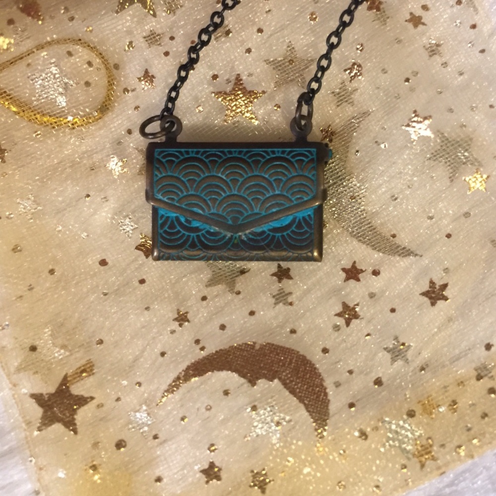 Anthropologie necklace vintage geometric turquoise